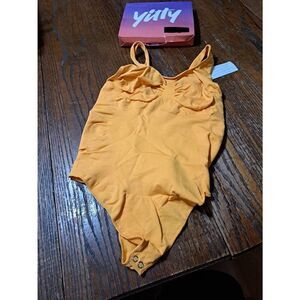 New 1X-2X Fabletics Yitty Mimosa Nearly Naked Shaping Thong Bodysuit Shapewear
